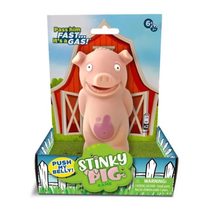 PlayMonster Stinky Pig Family Board Game – Colorful Fun For Kids 6+