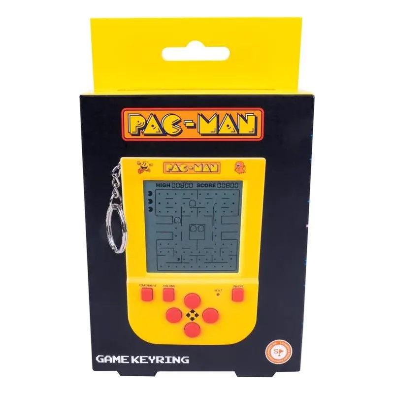 PAC‑MAN Arcade Game Keyring – Yellow & Red
