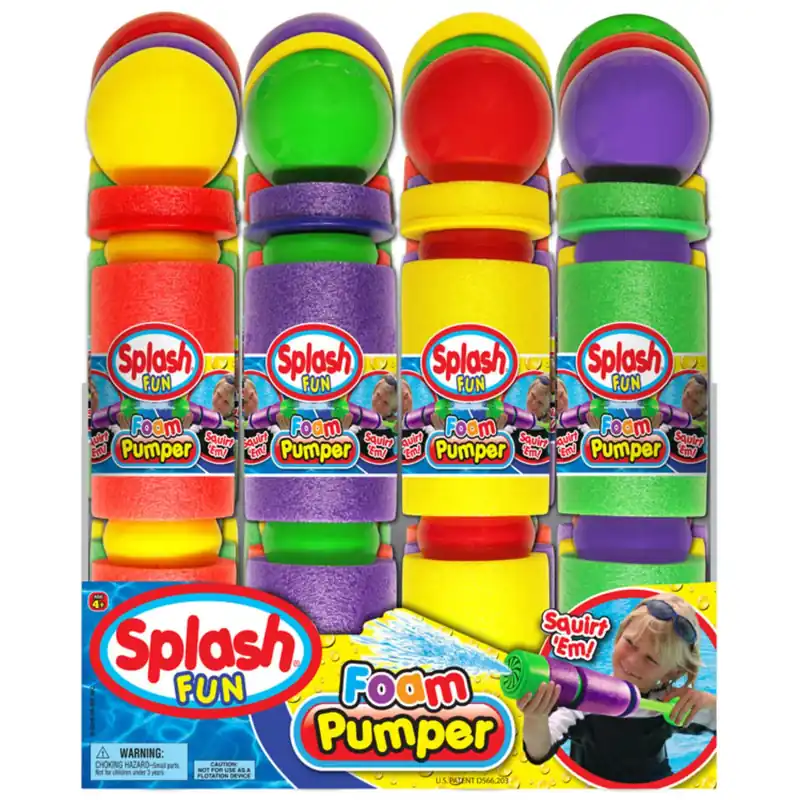 Ja-Ru Splash Foam Pumper Water Toy Soft Foam/Plastic 1 Pk