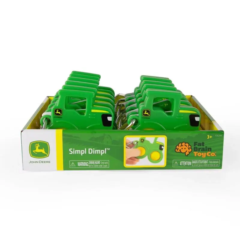 John Deere Simpl Dimpl Tractor Fidget Toy - Green/yellow - Model F342