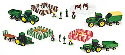 TOMY John Deere Farm Toy Set Assorted 10 Pc