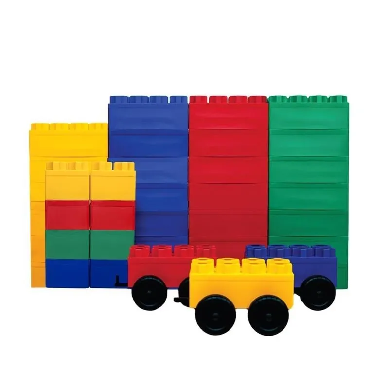 Biggo Jumbo Train Station Building Block Set – 38 Colorful Pieces