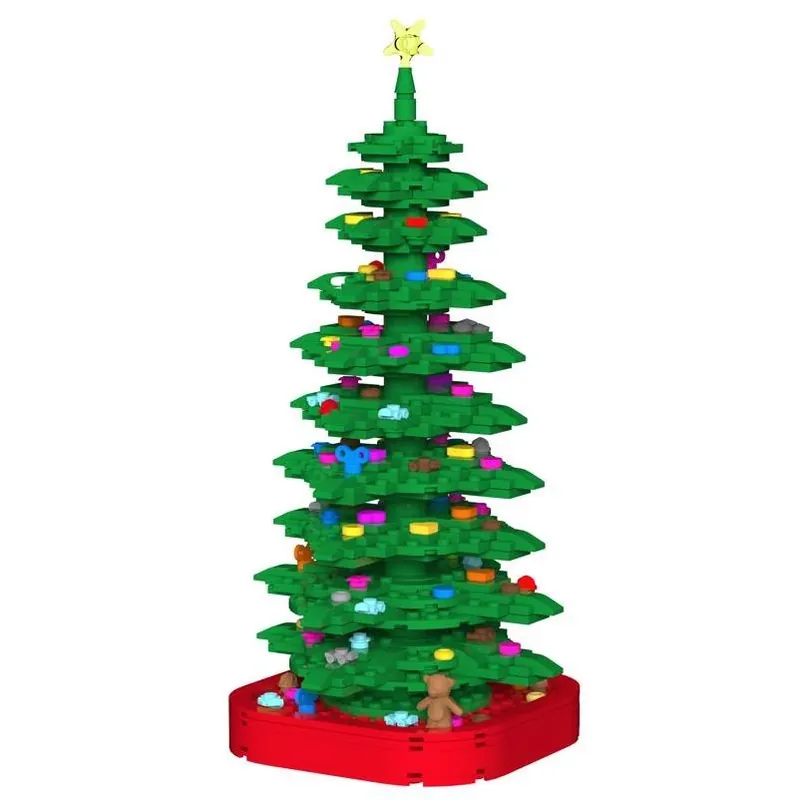 NovaBrix 609‑Piece Green & Red ABS Building Block Set For Kids 6+