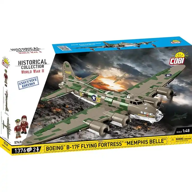 COBI Boeing B-17F Flying Fortress Airplane Block Set Multicolored 1376 Pc
