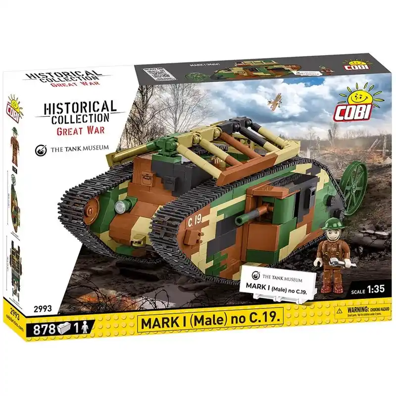 COBI Mark I Male C19 Tank Block Set Multicolored 878 Pc