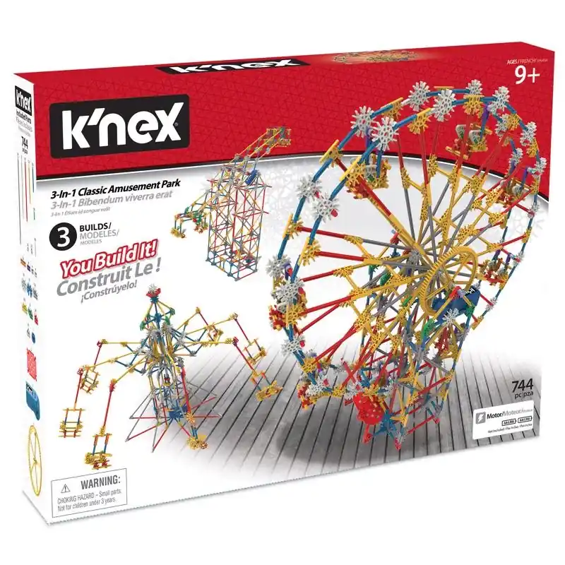 K‘Nex Amusement Park Building Set Toy 744 Pc