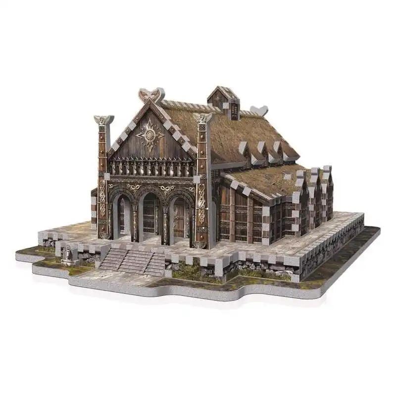 Wrebbit3D Lord Of The Rings Golden Hall Edoras 445‑Piece Multicolor 3D Puzzle