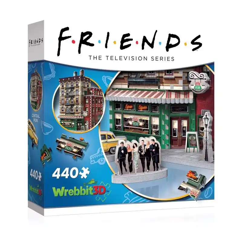 Wrebbit3D Friends Central Perk 3D Jigsaw Puzzle Multicolored 440 Pc