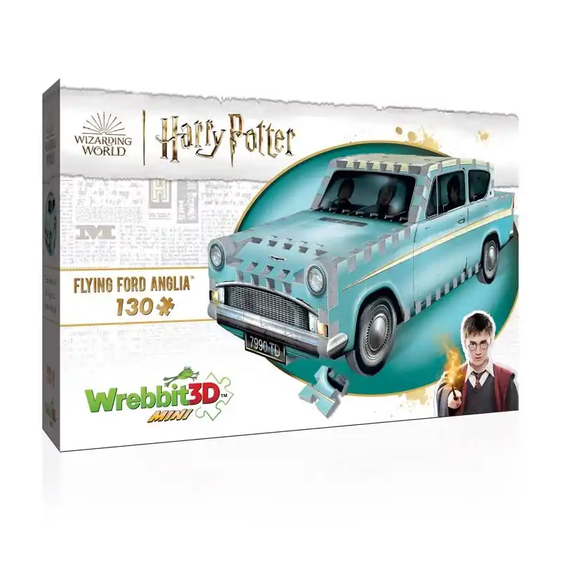 Wrebbit3D Harry Potter Flying Ford Anglia Mini 3D Jigsaw Puzzle Multicolored 130 Pc
