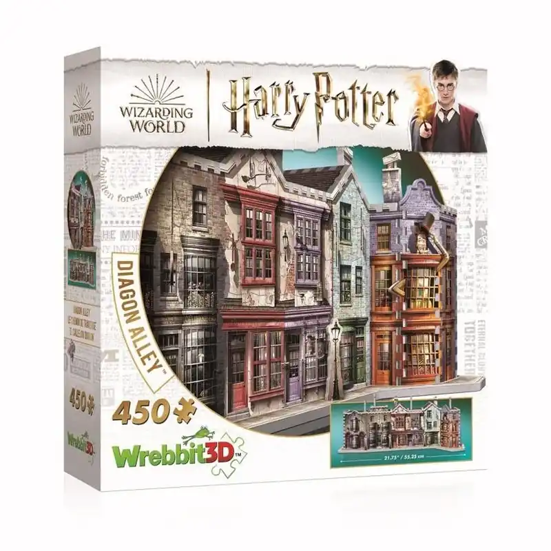 Wrebbit3D Harry Potter Diagon Alley 450‑Piece Multicolor 3D Puzzle