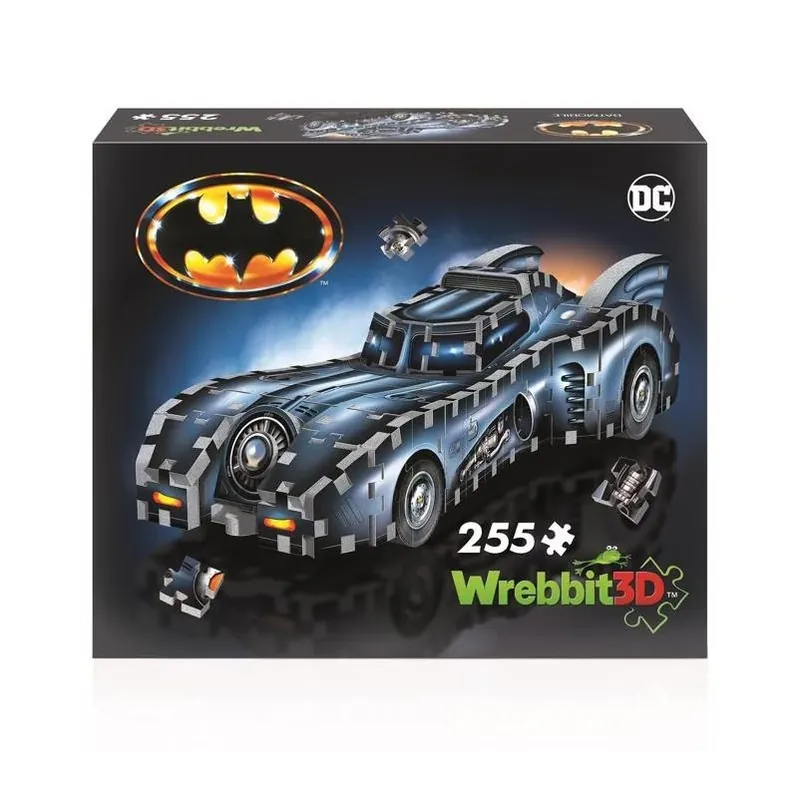 Wrebbit3D Blue Batmobile 255‑Piece 3D Puzzle – Build The Iconic Superhero Car