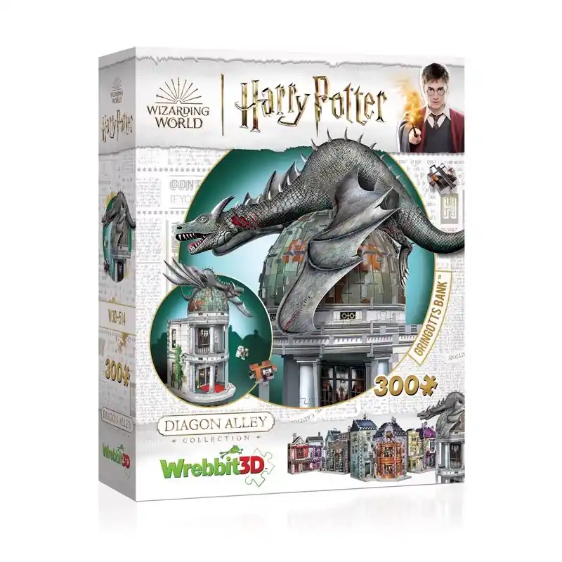 Wrebbit3D Harry Potter Gringotts Bank 3D Jigsaw Puzzle Multicolored 300 Pc