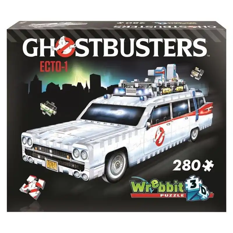 Wrebbit3D Ghostbusters Ecto‑1 Foam 3‑D Puzzle – 280 Pieces