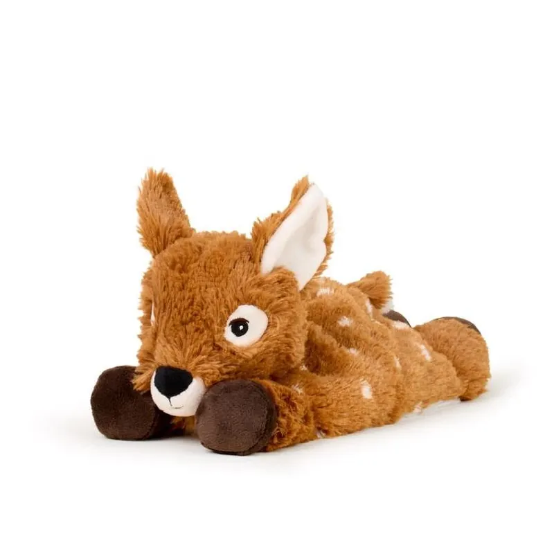 Cozy Brown Deer Plush Toy – Warmies Lying‑Down Cuddly Companion