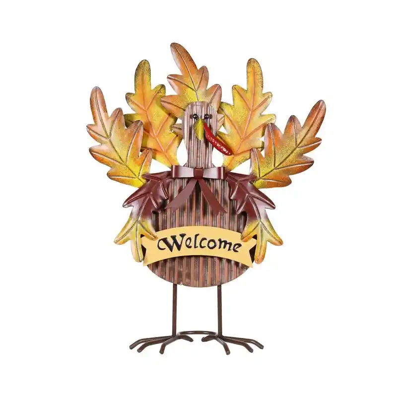 17.2 In. Harvest Welcome Turkey Halloween Decor - Outdoor Decoration