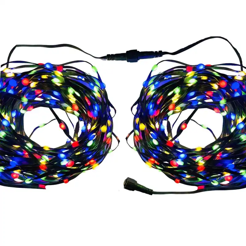 Gold Led Micro Multicolored 200 Bulb String Christmas Lights 33 Ft.