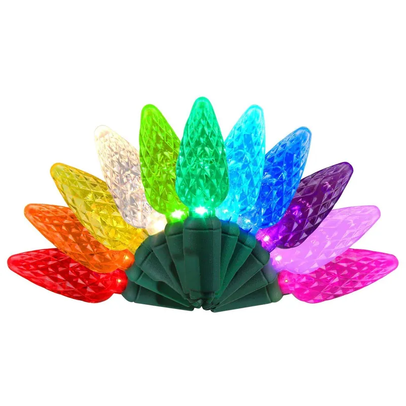 Platinum Led C6 Multicolored 50 Count String Christmas Lights 25 Feet