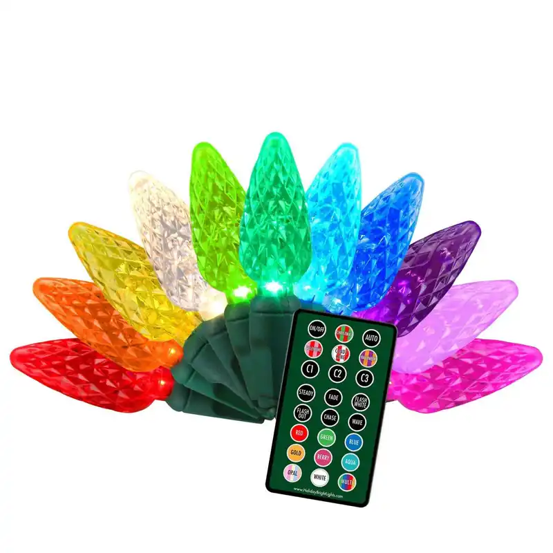 Platinum Led C6 Multicolored 50 Count String Christmas Lights 25 Feet