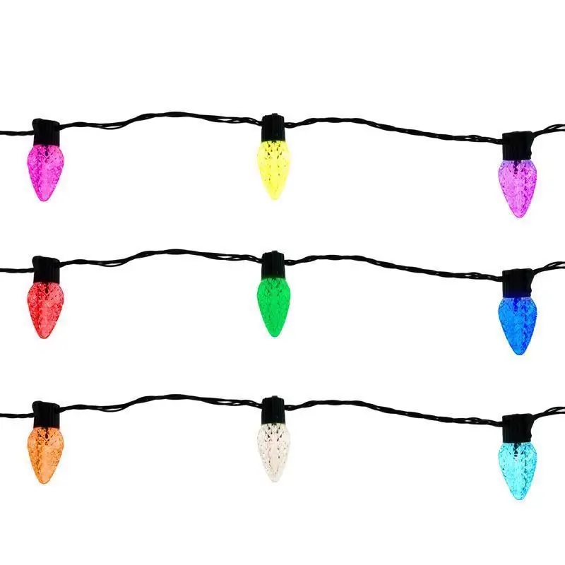Celebrations Platinum LED C9 RGBW 50 Ct String Smart-Enabled Christmas Lights 32.67 Ft.