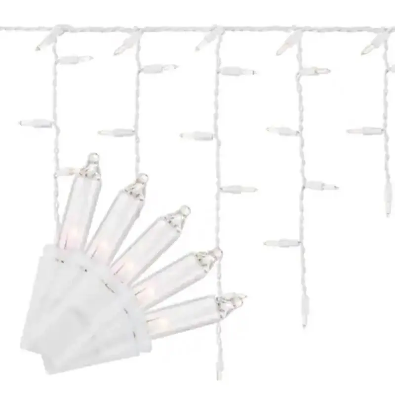 Celebrations Platinum LED T5 Warm White 100 Ct Icicle Christmas Lights 9.5 Ft.