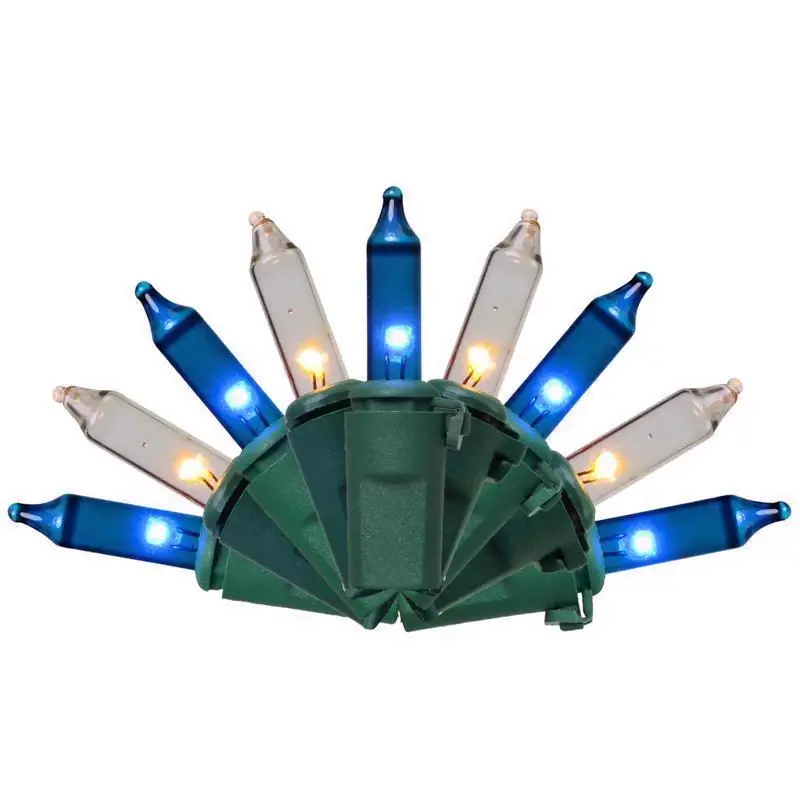 Celebrations Classic LED T5 Blue/Pure White 100 Ct String Christmas Lights 24.75 Ft.