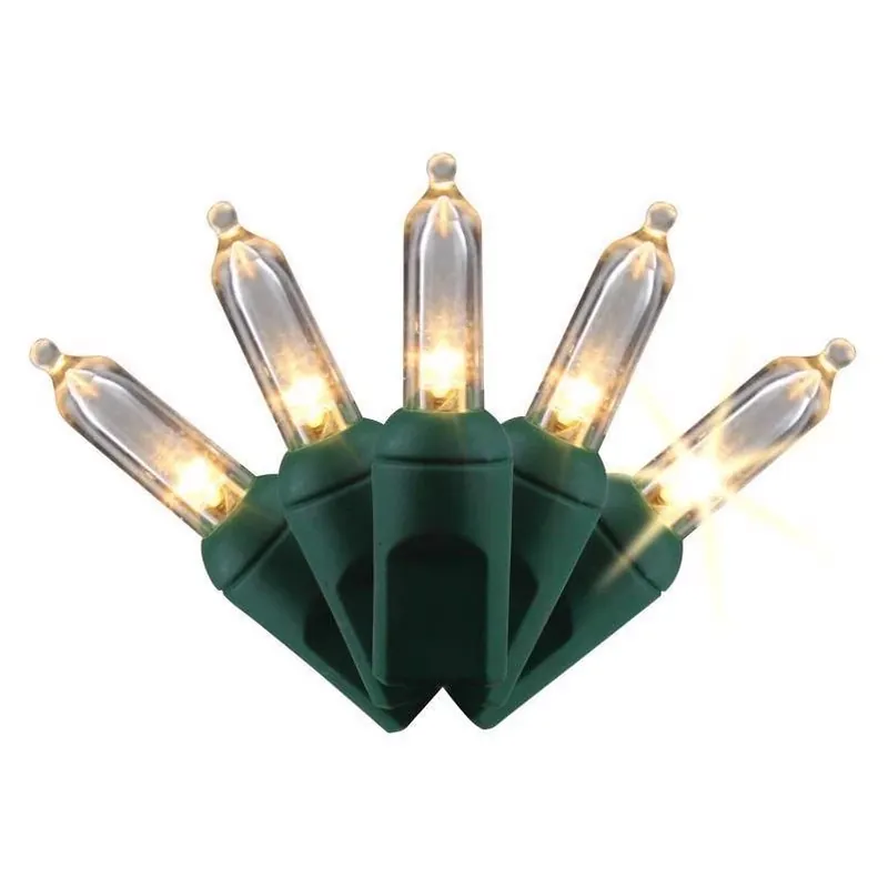 Celebrations Platinum 50‑Count Warm White T5 LED Christmas String Lights – Plug‑In Twinkling Holiday Decor