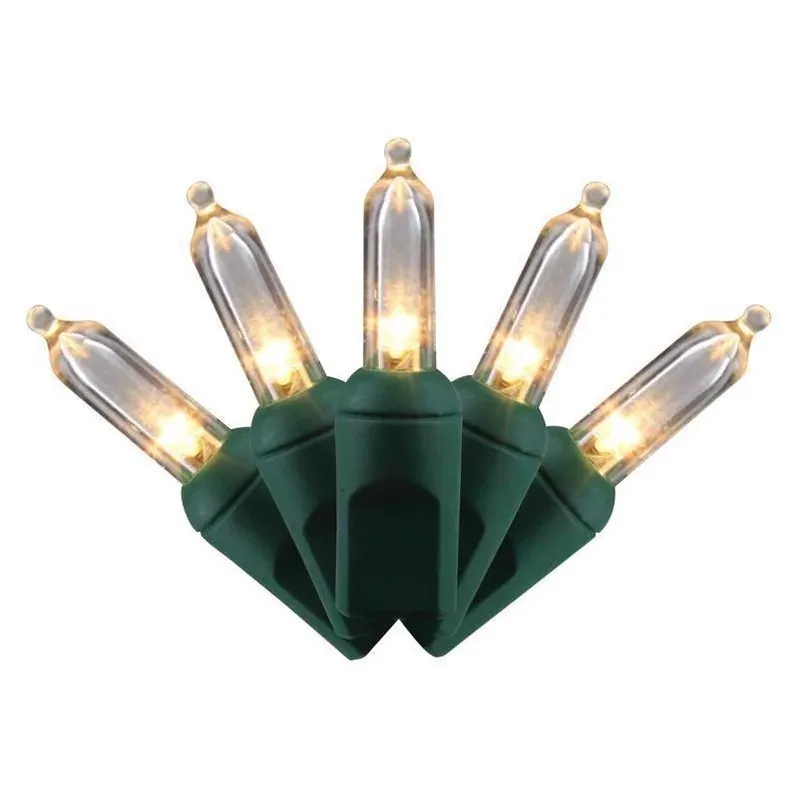 Celebrations Warm White LED T5 50‑Piece Holiday String Lights – Plug‑In