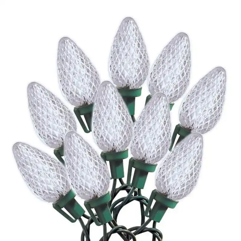 Celebrations Blue LED C9 Cool White 75 Ct String Christmas Lights 49 Ft.