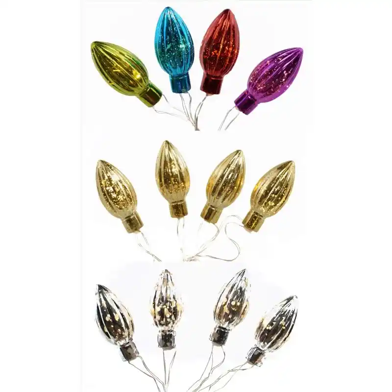 Celebrations Led C-type Multicolored Christmas Lights 12 Bulbs 5.5 Feet Battery Operated