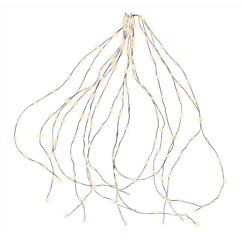 Celebrations Platinum LED Big Seed Cluster Warm White 1080 Ct String Christmas Lights 10 Ft.