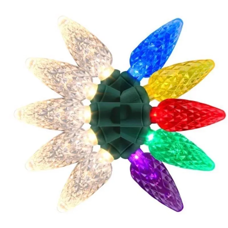 Celebrations Classic LED C6 Multicolor & Warm White 50‑Bulb 16‑ft Battery‑Operated String Lights