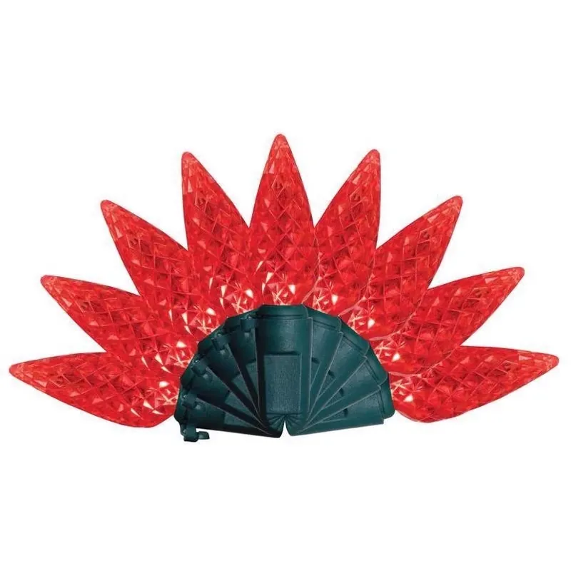 Celebrations Classic 100‑LED Red C6 Christmas Light String – 24.75 ft Plug‑In, Energy‑Star
