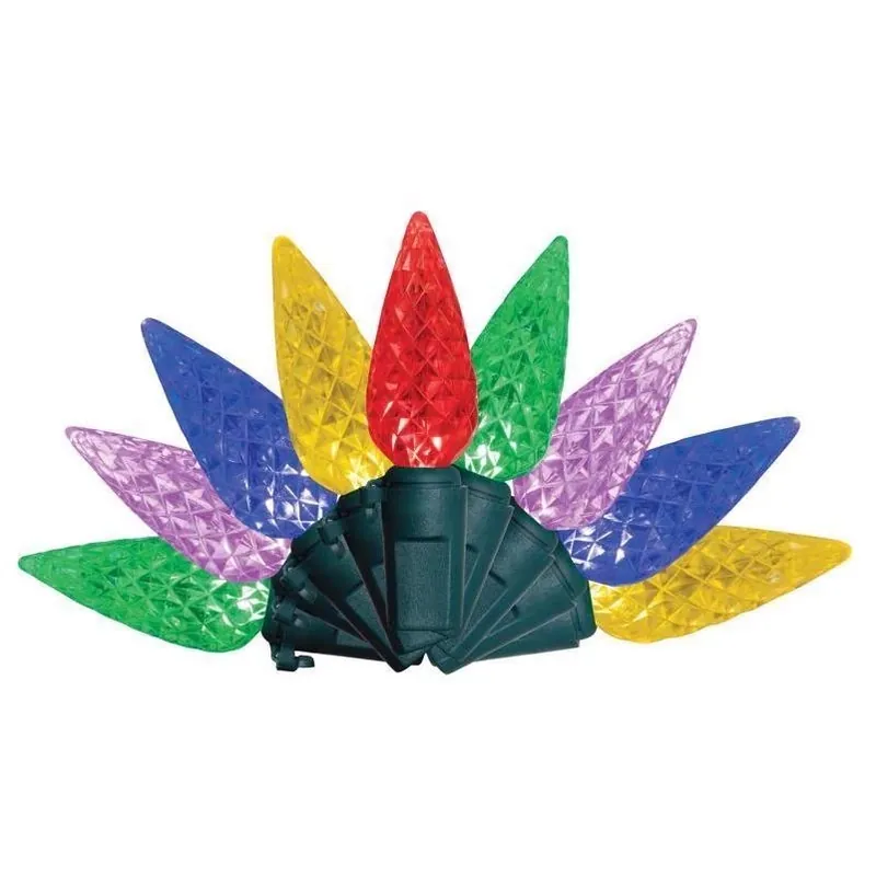 Celebrations Classic C6 LED Multicolor 300‑Bulb 75‑ft Plug‑In Christmas String Lights