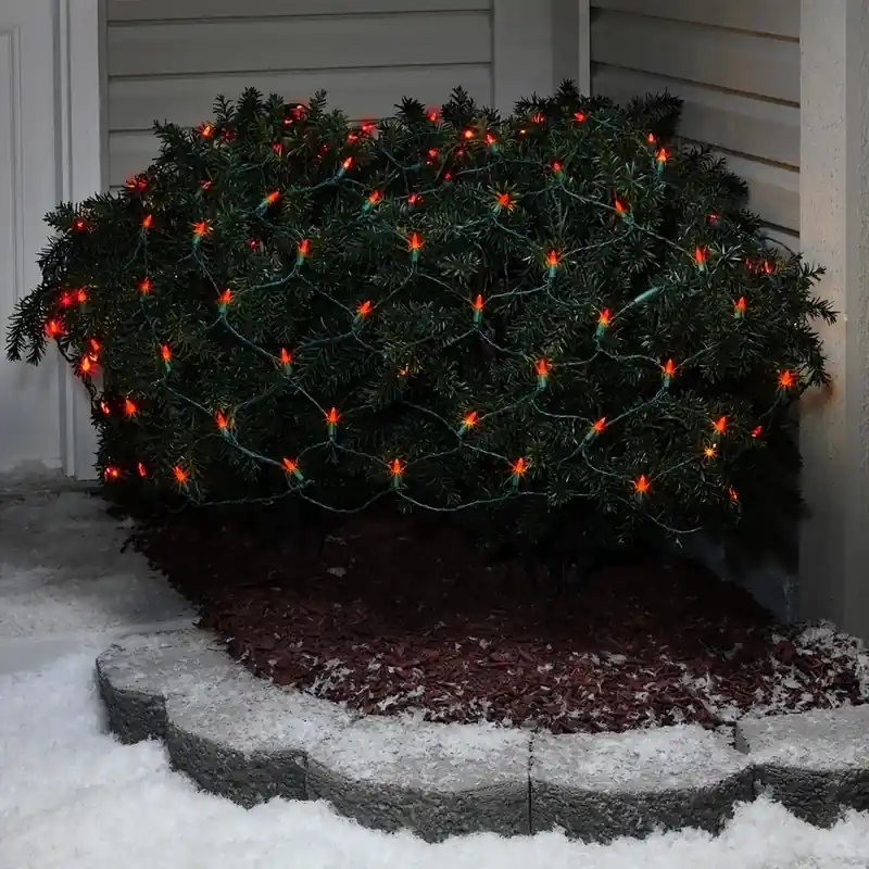 Led Mini Red 100 Count Net Christmas Lights 6 Feet