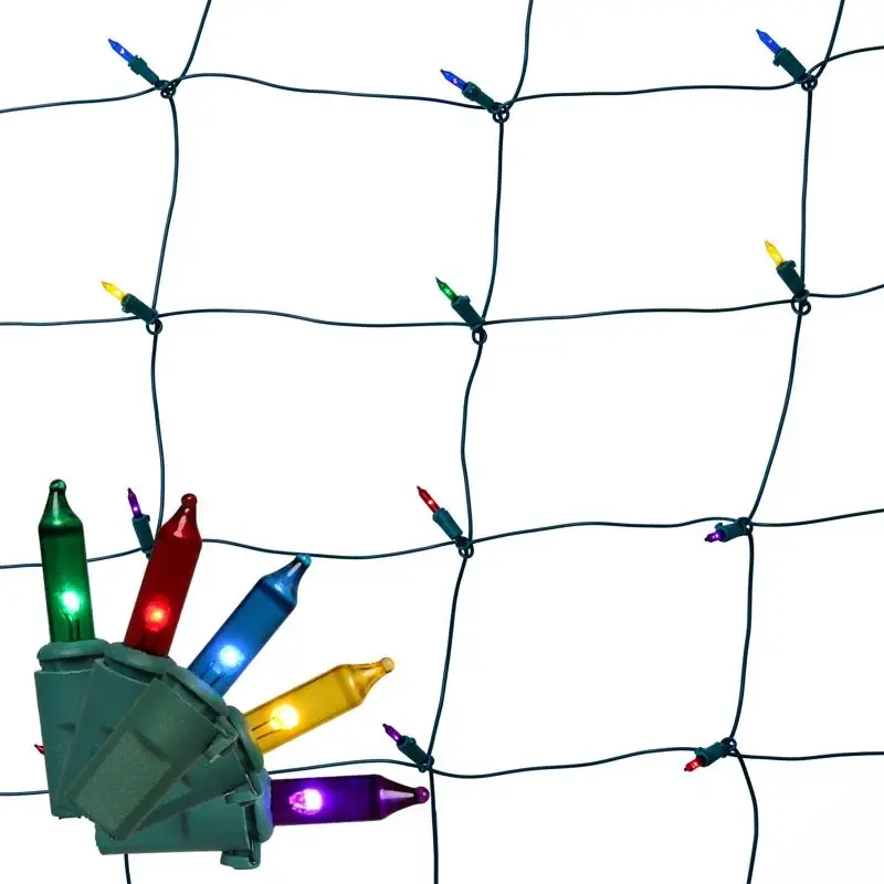 Celebrations Classic LED T5 Multicolored 100 Ct Net Christmas Lights 4 Ft.