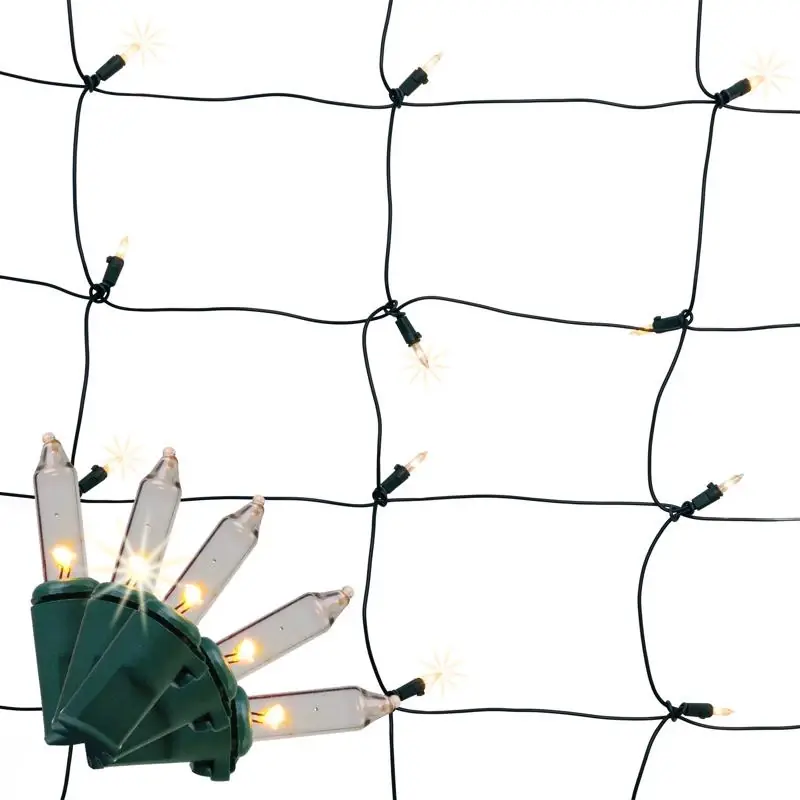 Celebrations Classic LED T5 Warm White 100 Ct Net Christmas Lights 4 Ft.