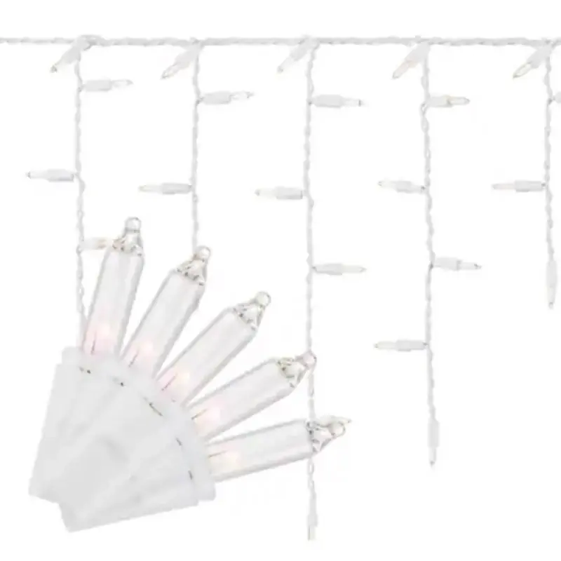 Celebrations Classic LED T5 Warm White 100 Ct Icicle Christmas Lights 6.3 Ft.