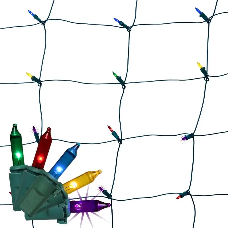 Celebrations Classic LED T5 Multicolored 100 Ct Net Christmas Lights 4 Ft.