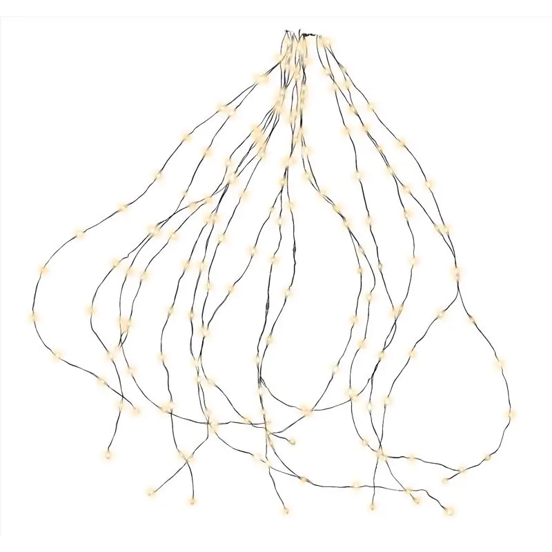 Celebrations Platinum LED Big Seed Cluster Warm White 832 Ct String Christmas Lights 8 Ft.