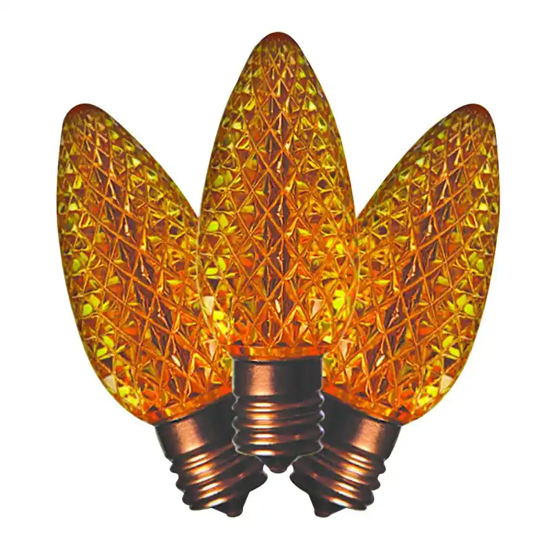 Holiday Bright Lights LED C9 Yellow 25 Ct Replacement Christmas Light Bulbs