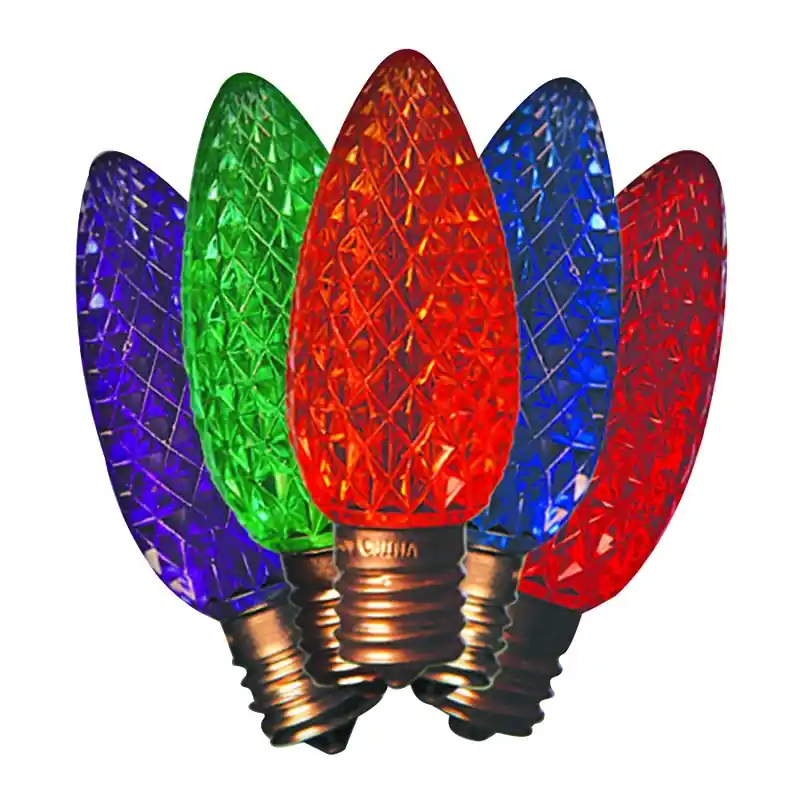 Holiday Bright Lights LED C9 Multicolored 25 Ct Replacement Christmas Light Bulbs