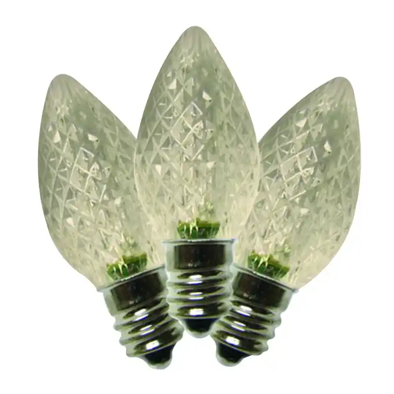 Holiday Bright Lights LED C7 Warm White 25 Ct Replacement Christmas Light Bulbs