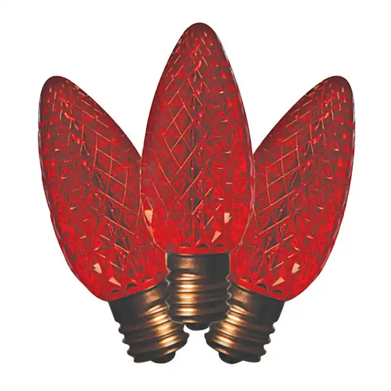 Holiday Bright Lights LED C9 Red 25 Ct Replacement Christmas Light Bulbs