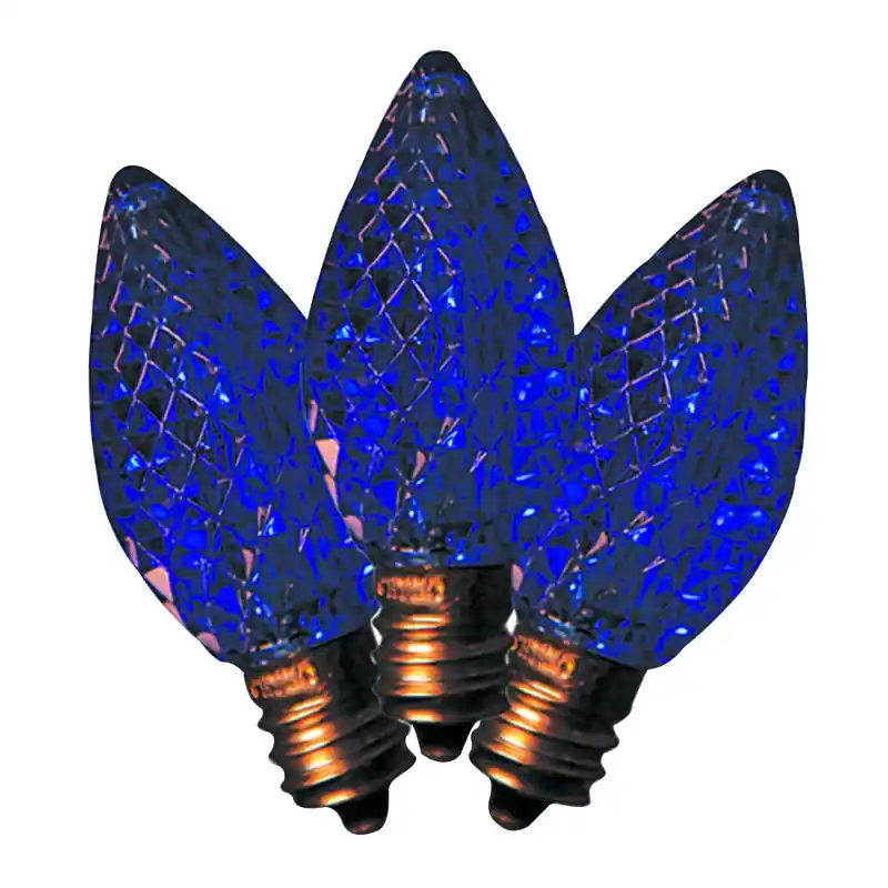 Holiday Bright Lights LED C7 Blue 25 Ct Replacement Christmas Light Bulbs