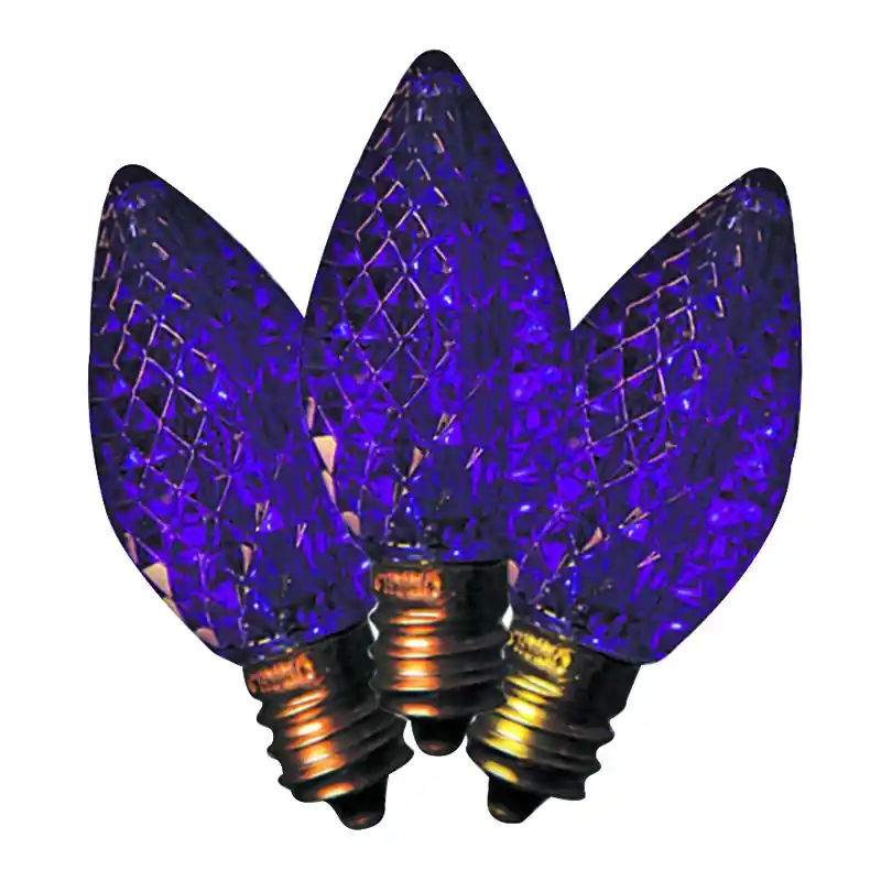 Holiday Bright Lights LED C7 Purple 25 Ct Replacement Christmas Light Bulbs