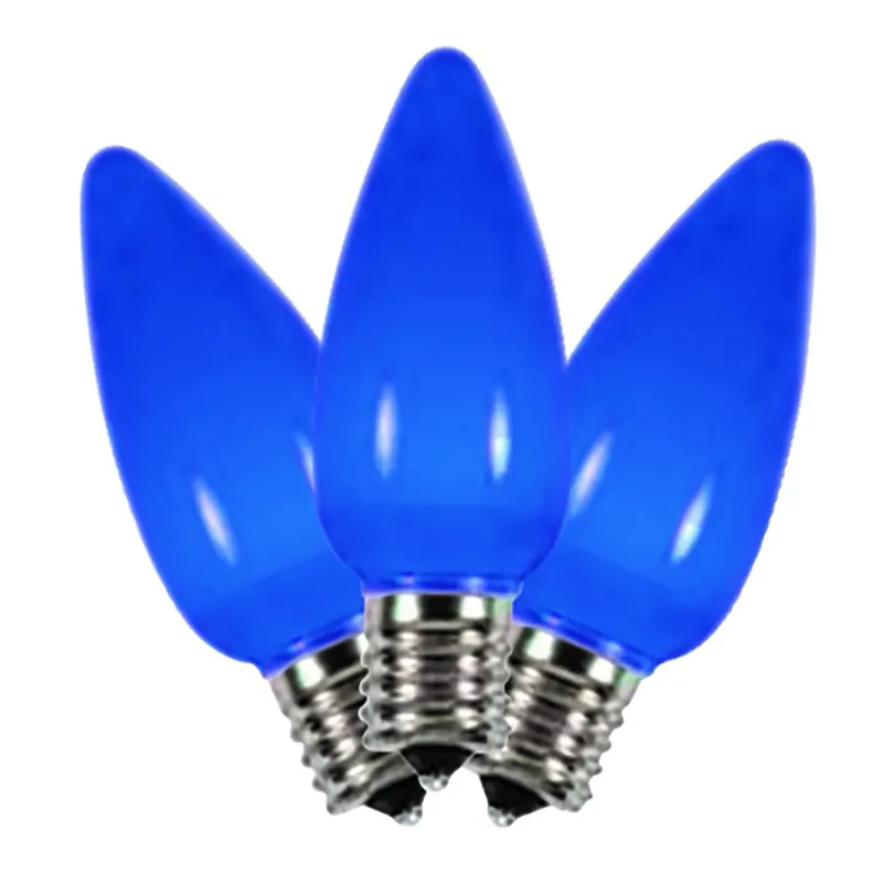 Led C9 Blue Replacement Christmas Light Bulbs 25 Count