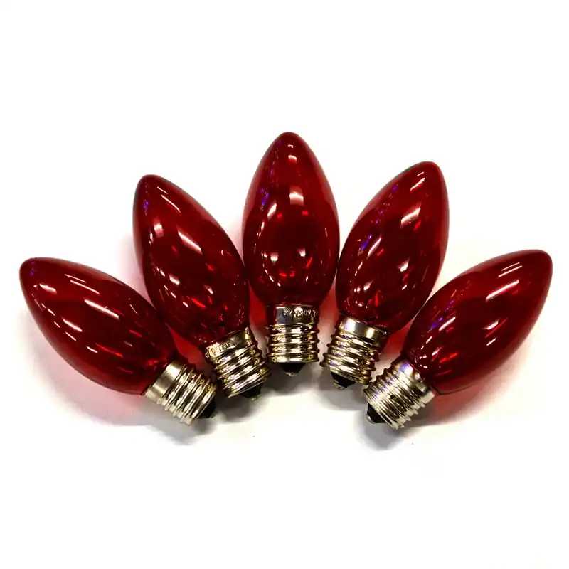 C9 Red Replacement Christmas Light Bulbs 25 Count 0.08 Ft.