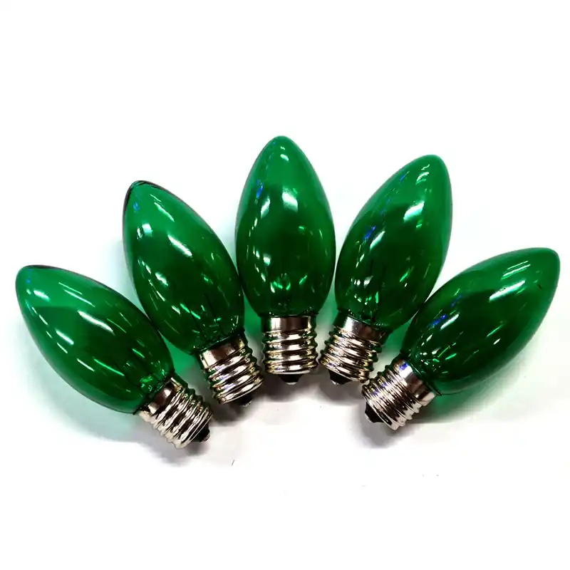 C9 Green Replacement Christmas Light Bulbs 25 Count 0.08 Ft.