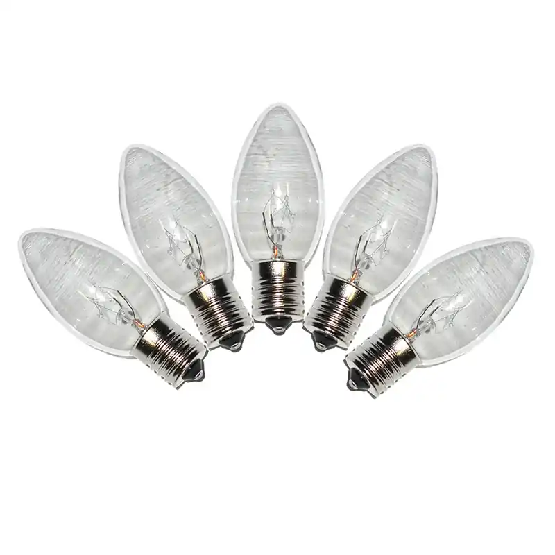 C9 Clear Replacement Christmas Light Bulbs 25 Count 0.08 Ft.