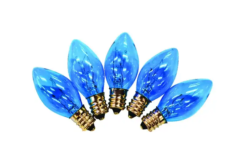 C7 Blue Replacement Christmas Light Bulbs 25 Count 1 Ft.